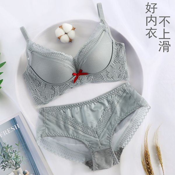 thickened female small chest gathered without steel ring adjustable bra underwear set, White
thickened female small chest gathered without steel ring adjustable bra underwear set, White
