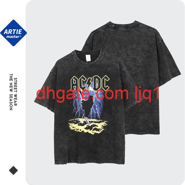 artie men's wear | high street heavy wash old edged rock loose t-shirt ins hip hop short sleeve men's wear, White;black
artie men's wear | high street heavy wash old edged rock loose t-shirt ins hip hop short sleeve men's wear, White;black