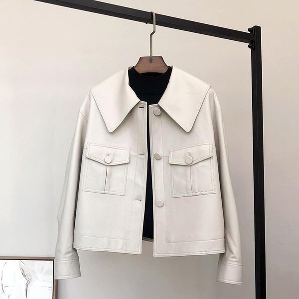 fashion new haining genuine leather clothes women's short sheepskin coat autumn workwear college style kg-639, Black
fashion new haining genuine leather clothes women's short sheepskin coat autumn workwear college style kg-639, Black