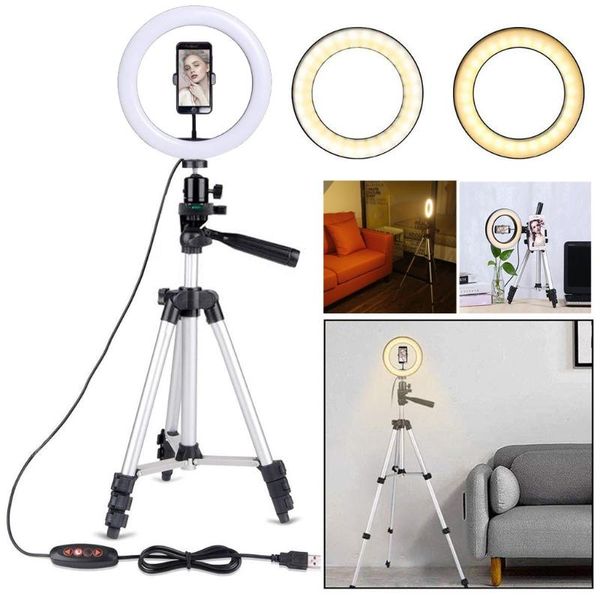 10 inch deskled video ring light lamp 3 modes usb charge for youtube live video recording network broadcast selfie makeup
10 inch deskled video ring light lamp 3 modes usb charge for youtube live video recording network broadcast selfie makeup
