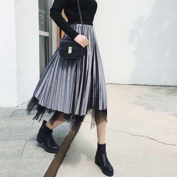 skirts autumn winter velvet skirt women a-line pleated korean high waist long tulle vintage japanese1, Black
skirts autumn winter velvet skirt women a-line pleated korean high waist long tulle vintage japanese1, Black