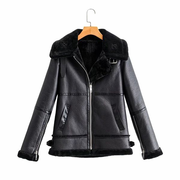 2021 new winter speed sell through women's upset with veet zipper leather coat lapels u3h6, Black;brown
2021 new winter speed sell through women's upset with veet zipper leather coat lapels u3h6, Black;brown