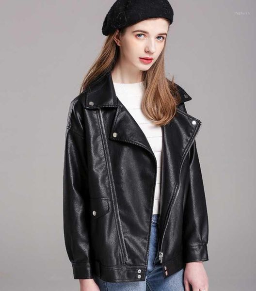 new spring and autumn women's fashion large size leather jacket ladies loose zipper leather jacket ladies pu motorcycle1, Black
new spring and autumn women's fashion large size leather jacket ladies loose zipper leather jacket ladies pu motorcycle1, Black