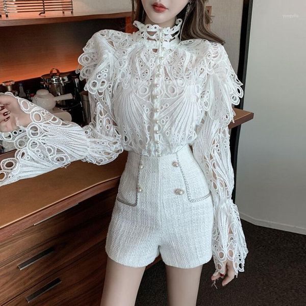 korean spring autumn new vintage court embroidered lace ruffles long-sleeved shirts blouses women blusas fashion streetwear 20201, White 
korean spring autumn new vintage court embroidered lace ruffles long-sleeved shirts blouses women blusas fashion streetwear 20201, White