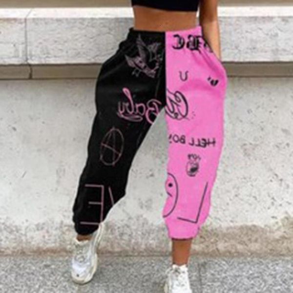 women hip sweatpants skull print patchwork pants 2020 autumn elastic waist pocket overalls casual streetwear joggers, Black;white
women hip sweatpants skull print patchwork pants 2020 autumn elastic waist pocket overalls casual streetwear joggers, Black;white