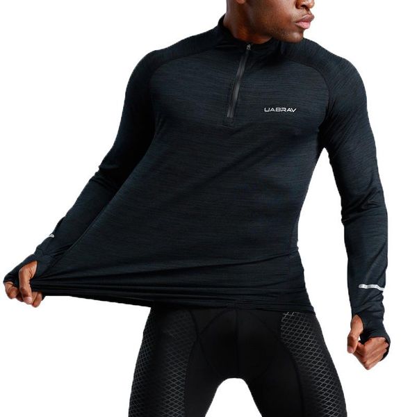 running jerseys men long sleeve sport compression shirt jersey gym fitness workout activewear zip pullover quick dry, Black;blue
running jerseys men long sleeve sport compression shirt jersey gym fitness workout activewear zip pullover quick dry, Black;blue