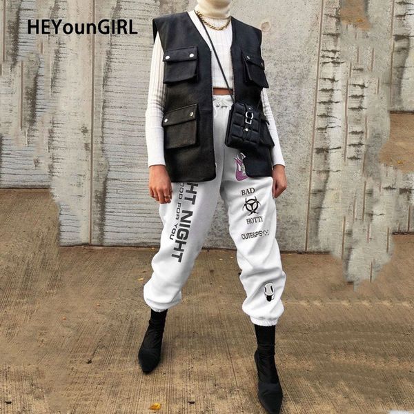 heyoungirl print white loose sweat pants casual elastic high waist trousers ladies baggy harajaku sweatpants autumn streetwear lj200820, Black;white
heyoungirl print white loose sweat pants casual elastic high waist trousers ladies baggy harajaku sweatpants autumn streetwear lj200820, Black;white