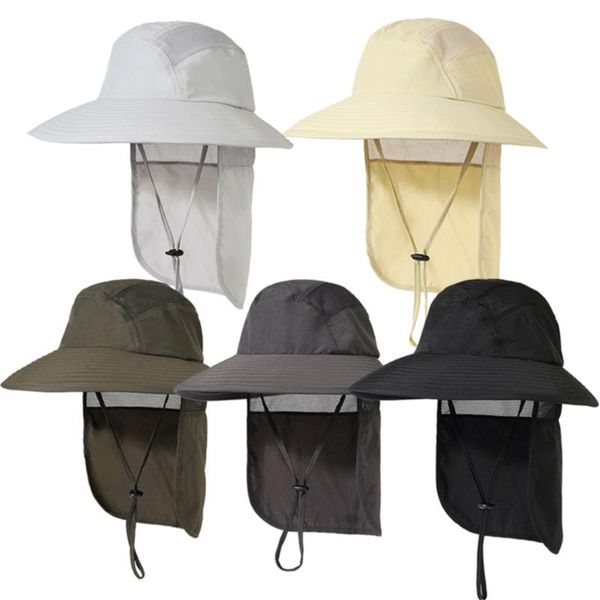 wide brim hats summer sun protection hat uv face neck flap cap man breathable work, Blue;gray
wide brim hats summer sun protection hat uv face neck flap cap man breathable work, Blue;gray