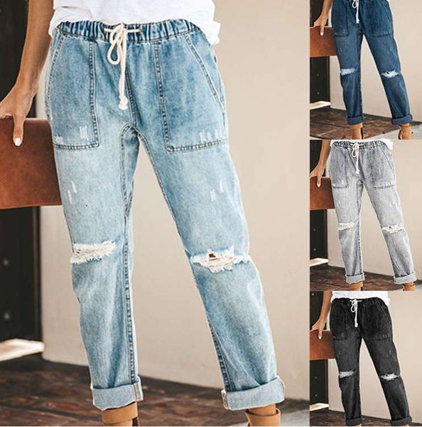 wear spring and summer 2020 leisure street trendy straight pants women's perforated jeans, Blue
wear spring and summer 2020 leisure street trendy straight pants women's perforated jeans, Blue