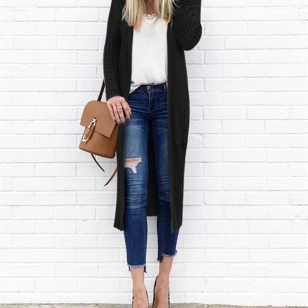 2021 new women knitted cardigan nightgown long sleeve female pocket black gray autumn sweaters clothes zxll, White;black
2021 new women knitted cardigan nightgown long sleeve female pocket black gray autumn sweaters clothes zxll, White;black