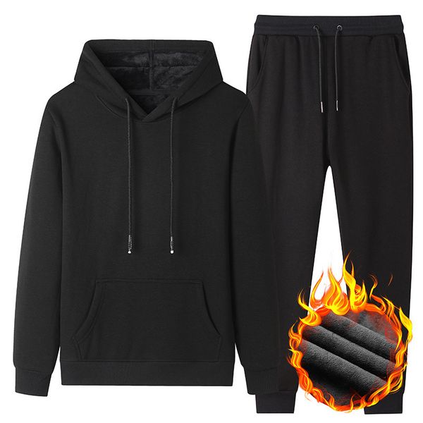 fall / winter 2020 thickened plush hooded pullover fashion versatile men's sweater long pants teenagers' cotton suit, Black
fall / winter 2020 thickened plush hooded pullover fashion versatile men's sweater long pants teenagers' cotton suit, Black