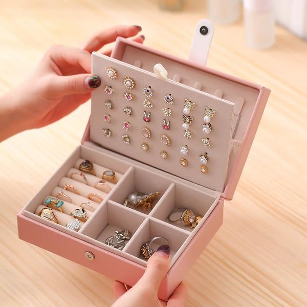 кожа pu jewelry box storage box ring display lady case портативные ювелирные изделия организатор для ожерелья joyeros organizador de joyas, Pink;blue
кожа pu jewelry box storage box ring display lady case портативные ювелирные изделия организатор для ожерелья joyeros organizador de joyas, Pink;blue