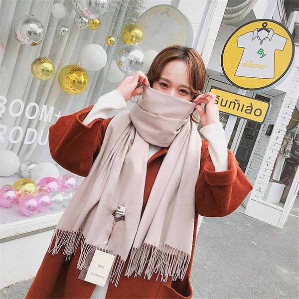 scarves thick scarf artificial cashmere solid color winter warm shawl female christmas explosion gift all-match, Blue;gray
scarves thick scarf artificial cashmere solid color winter warm shawl female christmas explosion gift all-match, Blue;gray