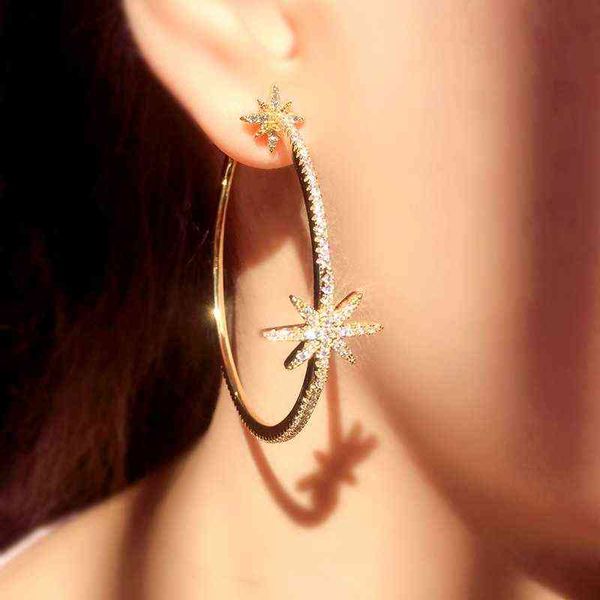 shiny big round hoop earrings for women gold/sliver/black charm snowflake zircon earring star flowers circle cz earrings jewelry 220108, Golden;silver
shiny big round hoop earrings for women gold/sliver/black charm snowflake zircon earring star flowers circle cz earrings jewelry 220108, Golden;silver