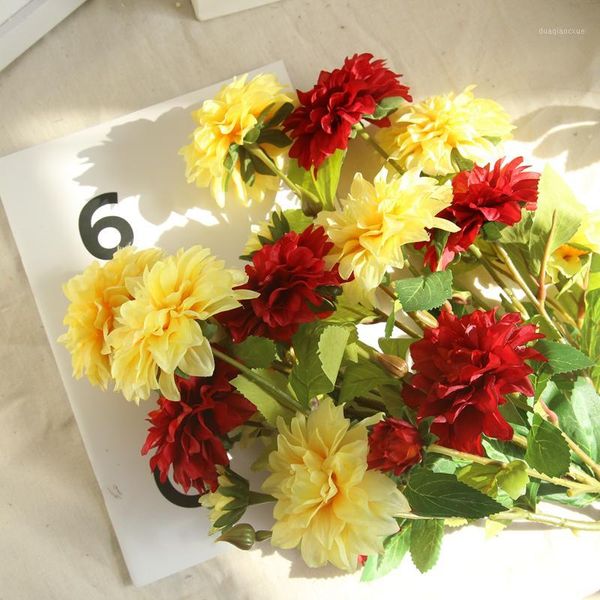 decorative flowers & wreaths 3 heads dahlias artificial diy silk daisy chrysanthemum fall vivid fake flower and leaf wedding party garden de
decorative flowers & wreaths 3 heads dahlias artificial diy silk daisy chrysanthemum fall vivid fake flower and leaf wedding party garden de