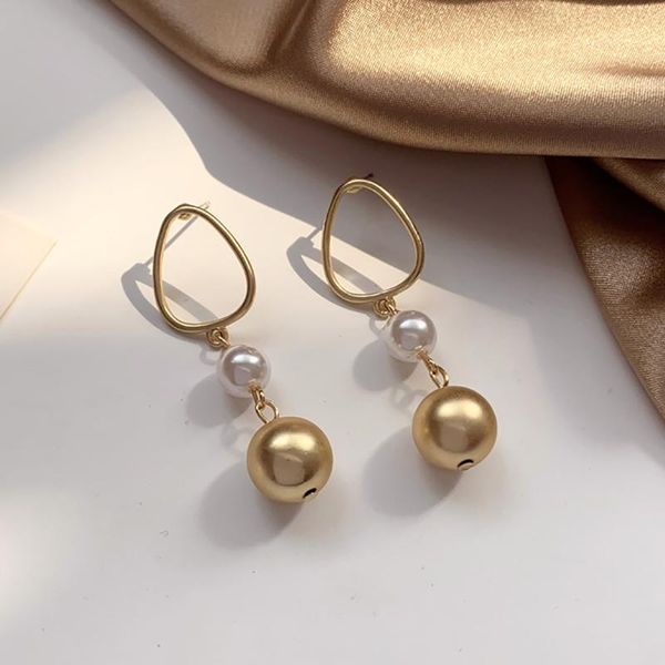 vintage gold color geometric ball pearl dangle drop earrings for women fashion pendant earring wedding female korean jewelry, Silver
vintage gold color geometric ball pearl dangle drop earrings for women fashion pendant earring wedding female korean jewelry, Silver