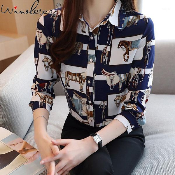 print woman chiffon shirts 2020 autumn turn-down collar full sleeve women blouses casual single-breasted t07716k1, White
print woman chiffon shirts 2020 autumn turn-down collar full sleeve women blouses casual single-breasted t07716k1, White