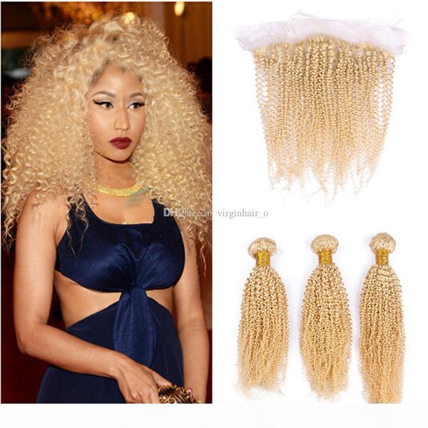 blonde lace frontal with bundles 613 middle 3 part 13x4 brazilian afro kinky curly virgin human hair full frontal closure bleached knot, Black;brown
blonde lace frontal with bundles 613 middle 3 part 13x4 brazilian afro kinky curly virgin human hair full frontal closure bleached knot, Black;brown