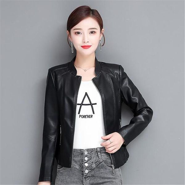 large size 2020 spring autumn clothing women jacket slim was thin temperament short coat motorcycle leather jacket, Black
large size 2020 spring autumn clothing women jacket slim was thin temperament short coat motorcycle leather jacket, Black