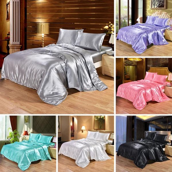 bedding sets satin silk set luxury king size bed quilt duvet cover linens and pillowcase for single double bedclothes
bedding sets satin silk set luxury king size bed quilt duvet cover linens and pillowcase for single double bedclothes