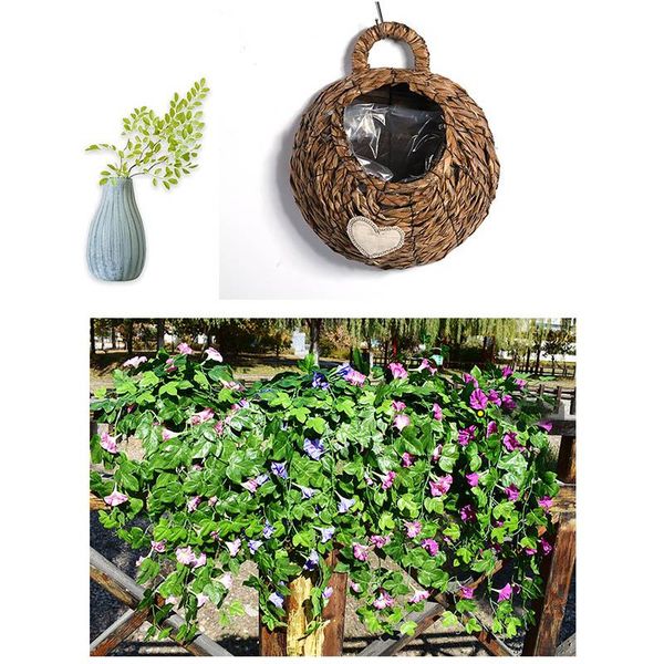 artificial flower fake petunia vine green leaf hanging vine garland for wedding party home garden wall decoration
artificial flower fake petunia vine green leaf hanging vine garland for wedding party home garden wall decoration