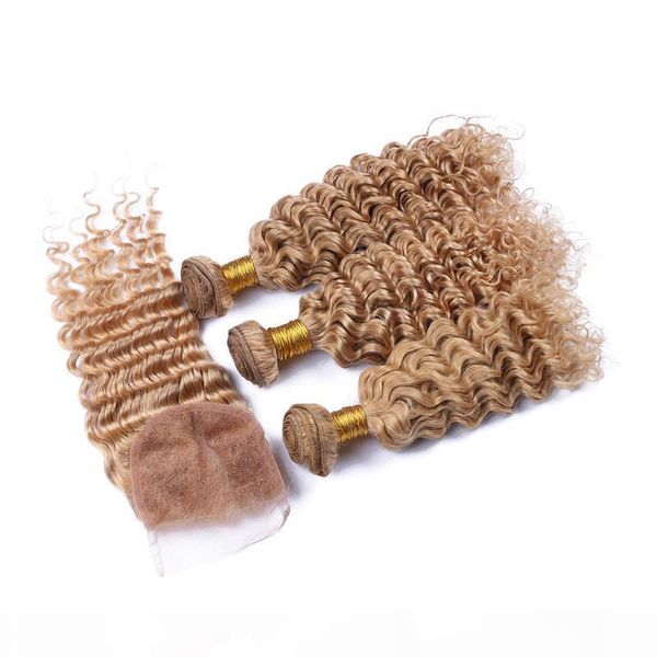brazilian deep wave human hair weave with lace closure #27 honey blonde virgin human hair 3bundles with 4x4 front lace closure 4pcs lot, Black
brazilian deep wave human hair weave with lace closure #27 honey blonde virgin human hair 3bundles with 4x4 front lace closure 4pcs lot, Black