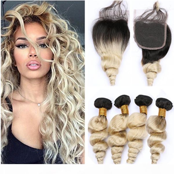 blonde ombre loose wave 4bundles brazilian virgin hair and closure 5pcs lot #1b 613 ombre blonde human hair lace closure 4x4 with weaves, Black;brown
blonde ombre loose wave 4bundles brazilian virgin hair and closure 5pcs lot #1b 613 ombre blonde human hair lace closure 4x4 with weaves, Black;brown