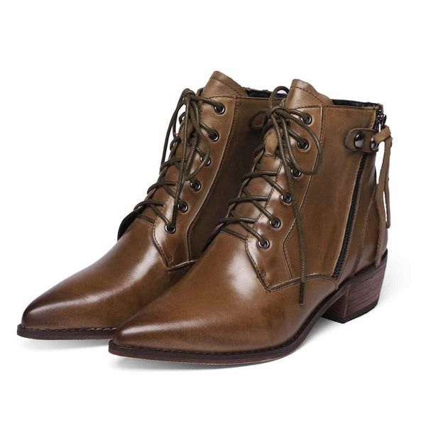 ankle boots women's motorcycle boots cow leather new winter high heel shoes women's ankle zapatos mujer, Black
ankle boots women's motorcycle boots cow leather new winter high heel shoes women's ankle zapatos mujer, Black