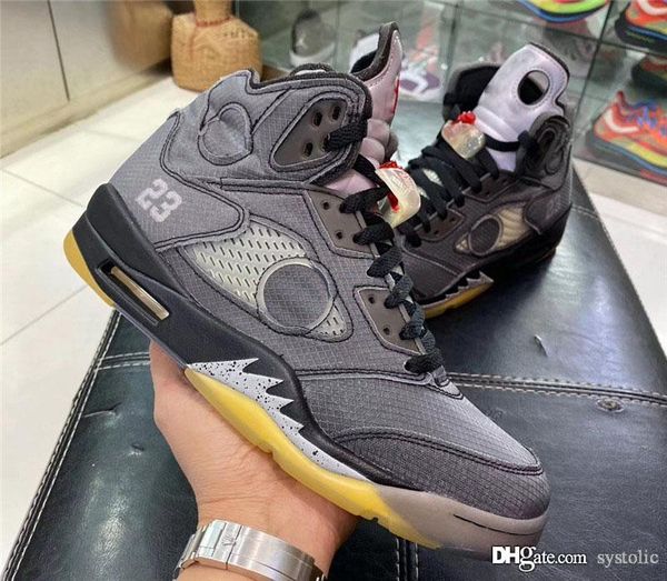 2021 5 sail cream black grey 3m reflective basketball shoes men 5s sports sneakers with box size 36-45
2021 5 sail cream black grey 3m reflective basketball shoes men 5s sports sneakers with box size 36-45