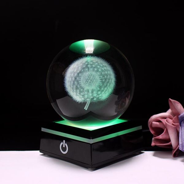 decorative objects & figurines 80mm crystal fengshui dandelion ball miniature model healing home decor 3d laser engraved glass craft sphere
decorative objects & figurines 80mm crystal fengshui dandelion ball miniature model healing home decor 3d laser engraved glass craft sphere