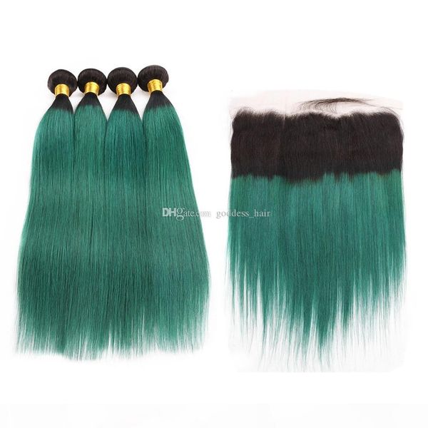 dark roots silky straight hair weaves 4pcs with lace frontal 13x4 ombre 1b green full lace frontal with hair extensions 4pcs lot, Black
dark roots silky straight hair weaves 4pcs with lace frontal 13x4 ombre 1b green full lace frontal with hair extensions 4pcs lot, Black