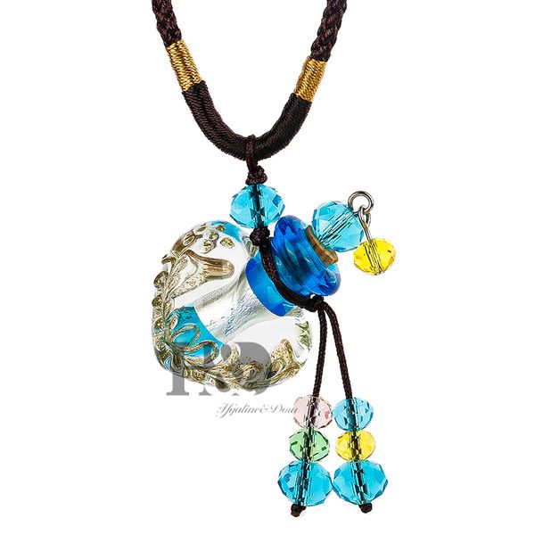 H&D Beautiful Murano Crystal Glass Essential Oil Diffuser Heart Perfume Bottle Necklace Best Handmade Gift For Women & Girls
H&D Beautiful Murano Crystal Glass Essential Oil Diffuser Heart Perfume Bottle Necklace Best Handmade Gift For Women & Girls