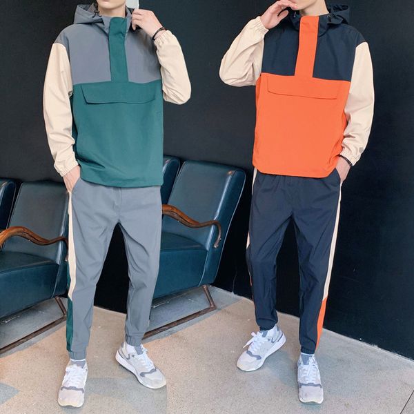 brand fall men's jackets suit two-piece fashion leisure overcoat for male with splice jacket and pants clothing kg-401, Black;brown
brand fall men's jackets suit two-piece fashion leisure overcoat for male with splice jacket and pants clothing kg-401, Black;brown