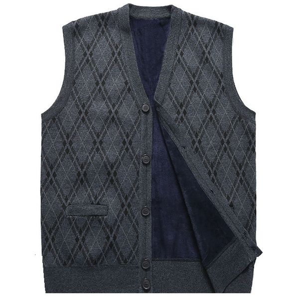 middle aged old men's autumn winter woolen sweater plush thickened warm vest, knitted vest with fat and dad's clothes, Black;white
middle aged old men's autumn winter woolen sweater plush thickened warm vest, knitted vest with fat and dad's clothes, Black;white