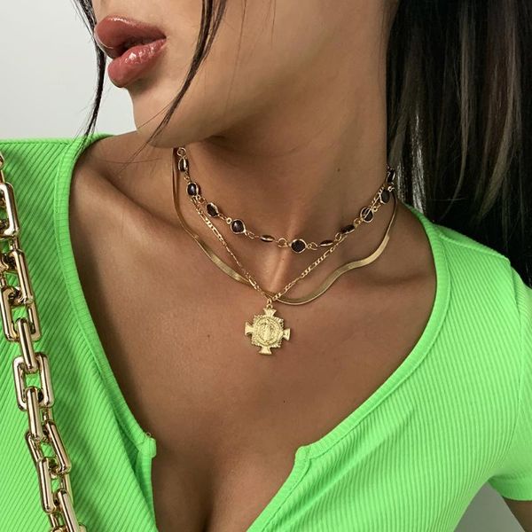 chokers yaayoo 3 in 1 pendant gold plated cross snake chain resin multilayer religious necklaces jewelry for women accessories gift, Golden;silver
chokers yaayoo 3 in 1 pendant gold plated cross snake chain resin multilayer religious necklaces jewelry for women accessories gift, Golden;silver