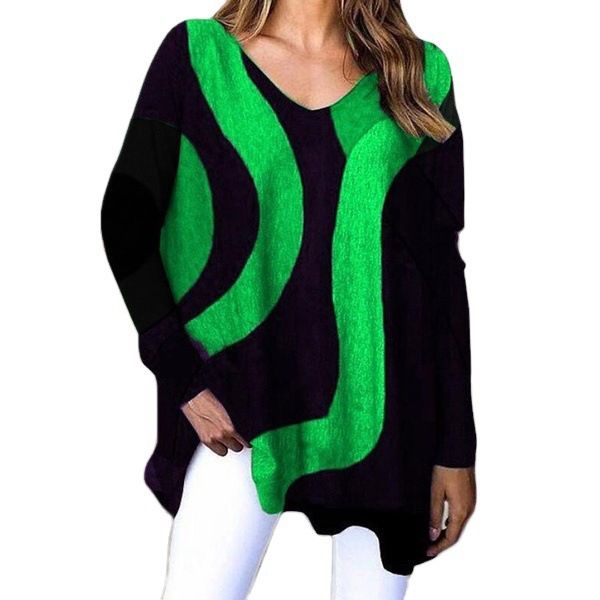 2020 cross-border foreign trade new european and american v-neck pullover long sleeve geometric pattern loose casual womens t-blood, White;black
2020 cross-border foreign trade new european and american v-neck pullover long sleeve geometric pattern loose casual womens t-blood, White;black