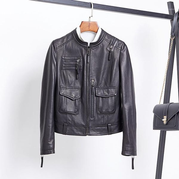 leather leather garment women's short stand collar 2021 spring and autumn new haining locomotive jacket1, Black
leather leather garment women's short stand collar 2021 spring and autumn new haining locomotive jacket1, Black