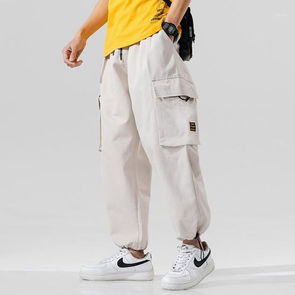 men's multi pockets harem pants of japan style ankle-length pants hip hop joggers for mens clothing sports men drawstring1, Black 
men's multi pockets harem pants of japan style ankle-length pants hip hop joggers for mens clothing sports men drawstring1, Black