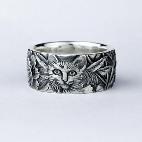 gothic retro rings for men do old silver color unique cat and mouse leaf vintage punk man ring fashion handwork jewelry 40m795, Golden;silver
gothic retro rings for men do old silver color unique cat and mouse leaf vintage punk man ring fashion handwork jewelry 40m795, Golden;silver
