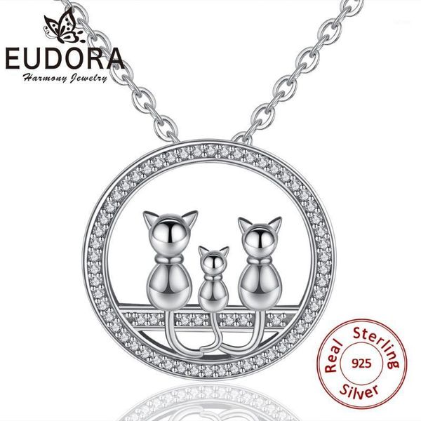 eudora unique 925 sterling silver cute cat pendant cz family three cats necklace for women fine 925 sliver jewelry gift cyd3901
eudora unique 925 sterling silver cute cat pendant cz family three cats necklace for women fine 925 sliver jewelry gift cyd3901