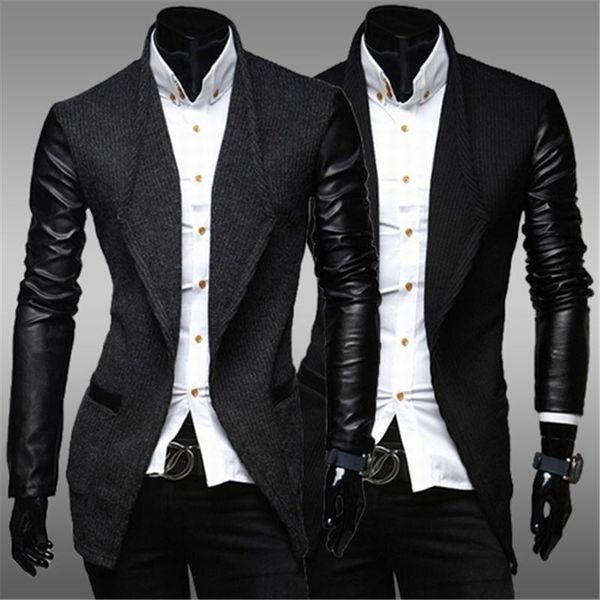 xingdeng men's fashion pu leather long seelve wool garment open stitch jackets business casual smart suit coats, Black;brown
xingdeng men's fashion pu leather long seelve wool garment open stitch jackets business casual smart suit coats, Black;brown