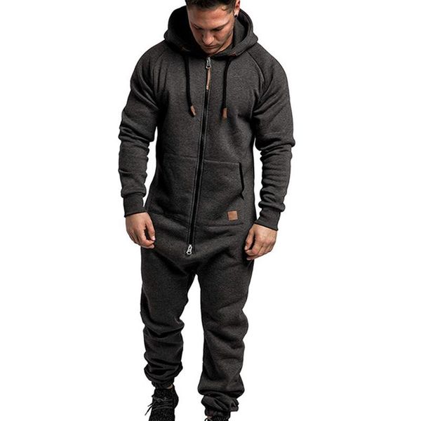 men's hooded jumpsuit 2020 autumn new fashion long sleeve zipper hoodies sport suit male casual loose fitness playsuit tracksuit, Gray
men's hooded jumpsuit 2020 autumn new fashion long sleeve zipper hoodies sport suit male casual loose fitness playsuit tracksuit, Gray