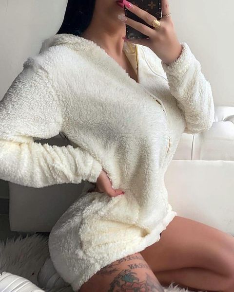imcute casual women coral fleece hooded coats solid long sleeve zipper jackets autumn winter warm outerwear homewear female coat, Black;brown
imcute casual women coral fleece hooded coats solid long sleeve zipper jackets autumn winter warm outerwear homewear female coat, Black;brown