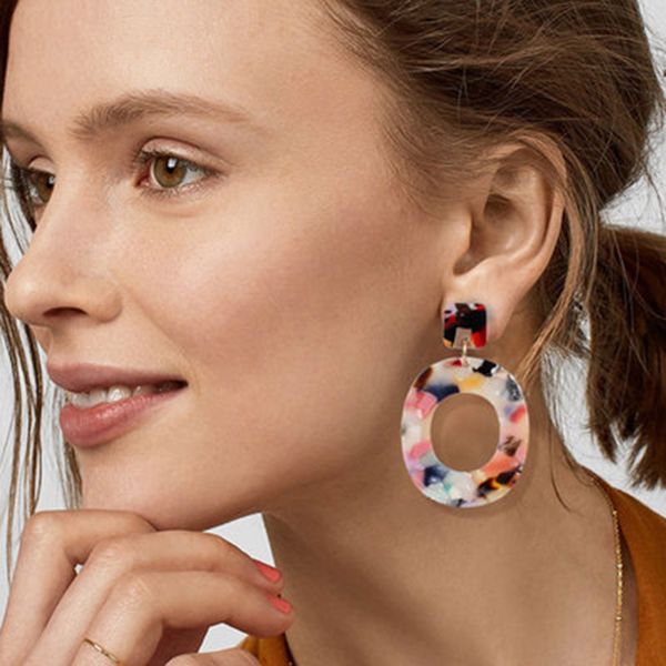 jewelry wholesale european and american retro women's fashion simple acrylic earrings geometric oval pendant earrings wholesale, Silver
jewelry wholesale european and american retro women's fashion simple acrylic earrings geometric oval pendant earrings wholesale, Silver