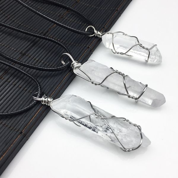 6pcs wire winding jewelry pendants natural irregular crystal hexagonal stone necklace reiki healing pendulum women sweater chain q1216, Silver
6pcs wire winding jewelry pendants natural irregular crystal hexagonal stone necklace reiki healing pendulum women sweater chain q1216, Silver