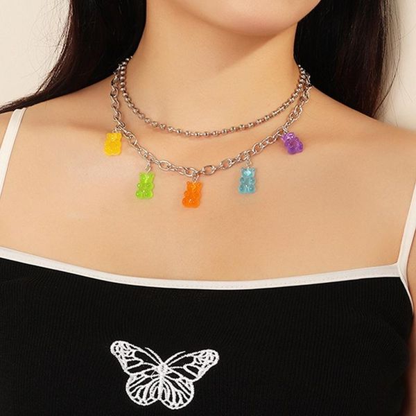 chokers 2021 fashion creative cute cartoon bear chain necklaces candy color pendant for women&girl daily jewelry party gifts, Golden;silver
chokers 2021 fashion creative cute cartoon bear chain necklaces candy color pendant for women&girl daily jewelry party gifts, Golden;silver