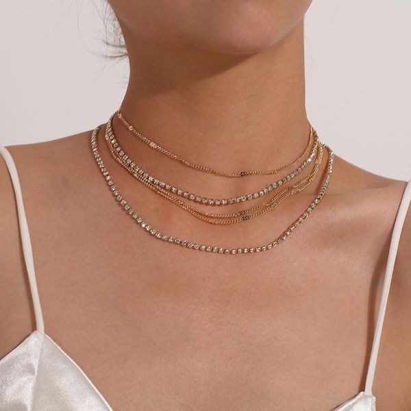 роскошь rhinestone choker ожерелье женщины заявление золотой цвет слоившееся ожерелье femme ювелирные изделия подарок, Silver
роскошь rhinestone choker ожерелье женщины заявление золотой цвет слоившееся ожерелье femme ювелирные изделия подарок, Silver