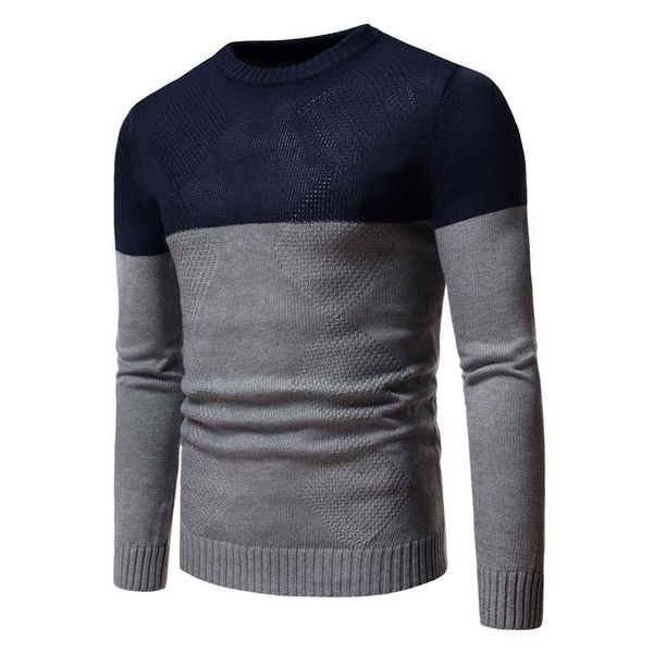 men's sweaters 2021 knitted sweater autumn winter casual o-neck patchwork slim knittwear mens pullovers jumper pull homme, White;black
men's sweaters 2021 knitted sweater autumn winter casual o-neck patchwork slim knittwear mens pullovers jumper pull homme, White;black