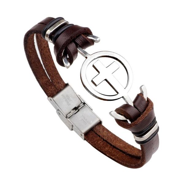 charm bracelets handmade leather bracelet black/brown braid genuine wrap cross bangles jewelry great for lovers' gift, Golden;silver
charm bracelets handmade leather bracelet black/brown braid genuine wrap cross bangles jewelry great for lovers' gift, Golden;silver