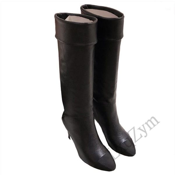 boots handmade stitching design women knee high pointed toe stiletto office lady heels calfskin winter zapatos de mujer1, Black
boots handmade stitching design women knee high pointed toe stiletto office lady heels calfskin winter zapatos de mujer1, Black